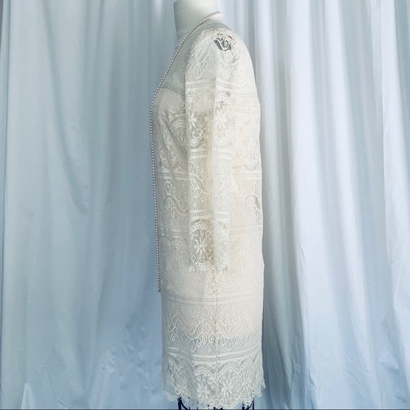 Max Studio Lace Long Sleeve Mini Dress S NWT - Picture 3 of 9